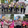 Polantas Menyapa Warnai Kampanye Keselamatan dan Green Policing Dukung Operasi Lilin Lancang Kuning 2025 di Car Free Day
