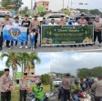 Polsek Bukitraya Gandeng  Asykar Theking dan Club Motor XTC Berbagi Takjil