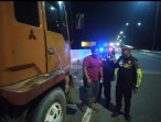 Patroli Malam Sat PJR Tol Permai,  Tertibkan Kendaraan di Bahu Jalan