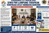 Porwanas XV Makin Siap, SIWO PWI Lampung Terapkan Verifikasi Atlet Berbasis Barcode