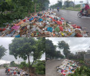 Tumpukan Sampah di Jalan Soekarno Hatta Meluber dan Ancam Keselamatan Warga