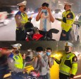 Tim Blue Light Patrol Polda Riau Sisir Jalan Protokol dan Bagikan Masker kepada Warga dan Pengendara Motor