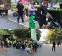 Kebersamaan dan Kekompakan Polri dan DLHK Pekanbaru Wujudkan Pekanbaru Kembali Bersih