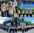 Wujudkan Kamseltibcarlantas di Pekanbaru, Ditlantas Polda Riau dan Dishub Gelar Apel.Gabungan