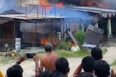 Korsleting Listrik, 11 Ruko di Pasar Kuok Kampar Hangus Terbakar