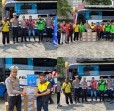 Polres Pelalawan Gelar Perpanjangan SIM Gratis, Bansos dan Program Green Policing bersama Komunitas Ojek Online