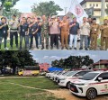 Kapolsek Kampar dan Stakeholder Lepas Keberangkatan Bantuan untuk Korban Bencana Alam di Sumatera Barat