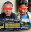 Bos Kayu Asal Pekanbaru dan Sopir Ditangkap, Sita Dua Truk Bermuatan 12 Kubik Ilog