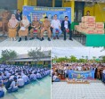 SMSI Inhil Gelar “Goes To School” di SMKN 2, Bagikan Susu Gratis dan Edukasi Media