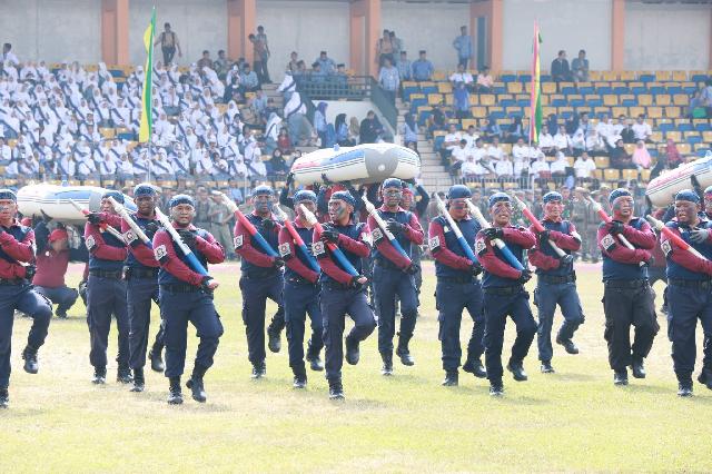 Mendagri  Pimpin  Upacara HUT Damkar ke-100, Satpol PP ke-69 dan Satlinmas ke-57